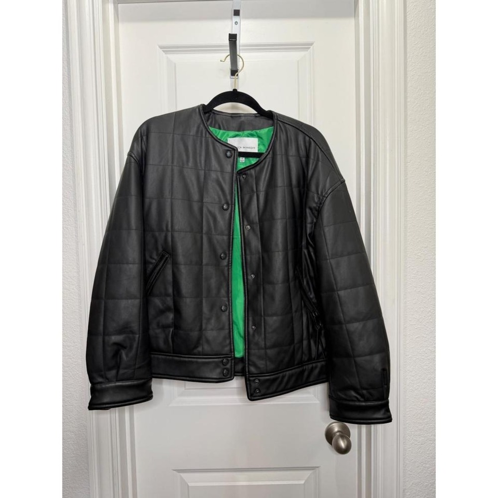 Racer Jacket Women's size Medium REBECCA MINKOFF Square‎ quilted